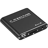 アルテマ 4K マルチメディアプレーヤー 極小型 3840*2160 PPT PDF リピート再生機能 横縦表示切替可 大画面テレビや液晶モニターなどで簡単動画再生 4GB内蔵 SD/USB/HDD HDMI出力対応 ブラック 日本語取扱説明書付属