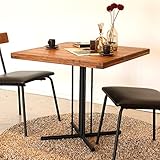 アンティーク風 木製 2人掛け用 70cm幅ダイニングテーブル ブラウン