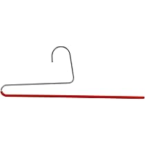 Mawa By Reston Lloyd Non-Slip Space Saving Clothes Hanger With Single Rod For Pants, Style KH35U, Silver, Set Of 160