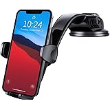 [Amazonブランド] Eono(イオーノ) - 車載ホルダー 片手操作 スマホホルダー 粘着ゲル吸盤 スマホスタンド 車 携帯ホルダー iphone 車載ホルダー 下向き 取り付け簡単 360度回転 ワンタッチ 手帳型ケース対応 自由調節/4-7