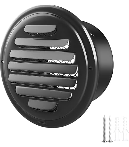 Stainless Steel Round Louver Vent Cover – 3 Inch With Gloves, For Bathroom & Home - View #2