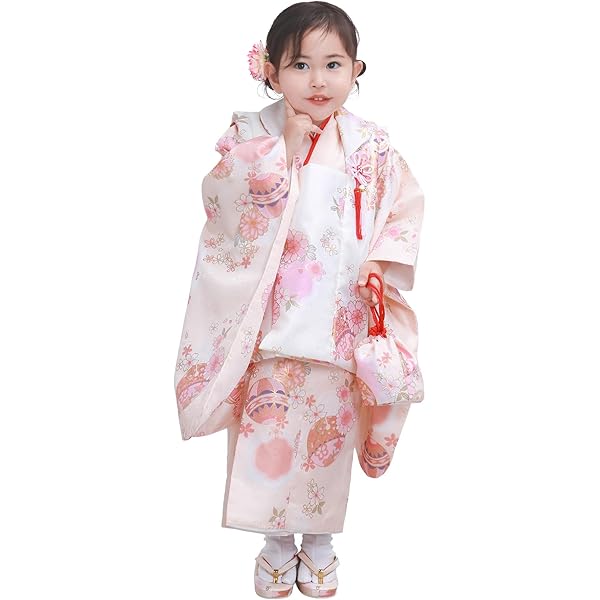京都花ひめ　七五三　３歳女の子　着物セット Amazon | 七五三 着物 3歳 被布セット 女の子 京都花ひめ まり3