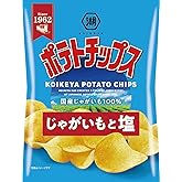 Koikeya Potato Chips, Potato and Salt, 2.1 oz (60 g) x 12 Bags