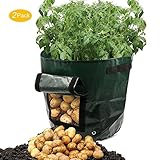 Amerzam 栽培バッグ 野菜の栽培 ガーデン栽培袋 園芸ガーデン 植木鉢 栽培セット 2個入り