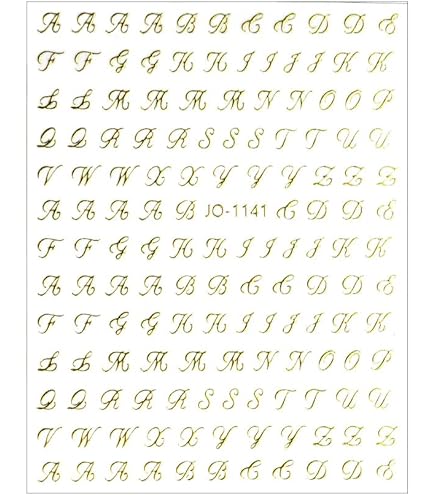 Amazon.co.jp: ネイルシール アルファベット カリグラフィー 英語 文字