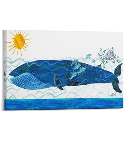 Amazon.co.jp: Eric Carle エリック・カール ポスター 版画 Whale And