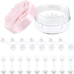 透明ピアス 14G ボディピアス 軟骨ピアス ストレートバーベル 金属アレルギー対応 シークレット アクリル 使い捨て…