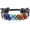 Top Plaza Customize Your Couple Lover His Queen Her King Bracelets - Chakra Reiki Healing Energy Crystals Yellow Tiger Eye St