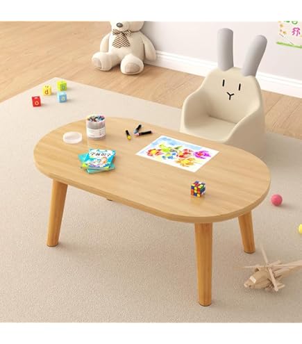 Amazon.co.jp: MAMENCHI サイズ大きめな子供用木製テーブル クジラ