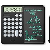 【Amazon 限定ブランド】GUYUCOM 電卓付き電子メモパッド 計算機 12桁 6.5インチ デジタルメモ 簿記 ソーラー電池 シンプル電卓 おしゃれ 多機能コンパクト 学習 ビジネス 両用 税計算