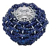 Atlas Homewares 3156 1-1/2-Inch Small Beaded Knob, Blue and Silver [並行輸入品]