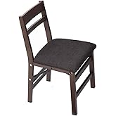 Tansu no Gen 54900001 (82152) Dining Chair, Folding, Cushion, Fabric, Compact, Natural Wood, Brown