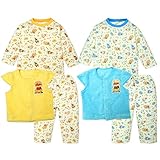 (サックス/90cm)ベビー服 男の子 パジャマ 長袖 アンパンマン 上下組 ボアベスト付き ニットキルト 後ろマチ 総柄 男児 ベビー