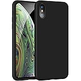 Xeokone iPhone Xs ケース マットブラック iPhone X カバ－ マット 耐衝撃 『ワイヤレス充電対応 Magsafe』〔薄型 軽量 擦り傷防止 落下防止 滑り止め〕［柔軟性 TPU素材］［指紋防止 防塵 耐久 携帯便利］アイフォ