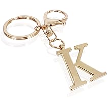 Amazon.co.jp: ゴールド文字 K キーチェーン レディース メンズ