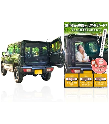 Amazon | solunaterra ジムニー/シエラ 車中泊 網戸 虫除けネット