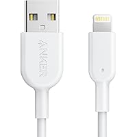 Anker iPhone 充電ケーブル PowerLine II ライトニングケーブル Apple MFi認証取得 iPhone iPad iPod AirPods 互換対応 テレワーク リモート 在宅勤務 0.9m ホワイト