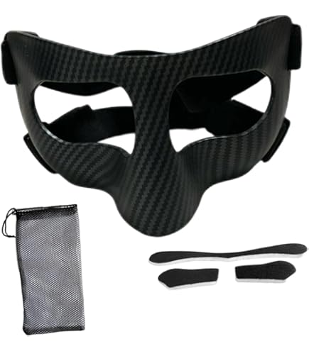 Amazon | スポーツフェイスガード - 調節可能なノーズガード フェイス