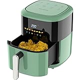 Cobuy 6L Digital Air Fryer, 8 Preset Set & LED Touch Digital Screen, Green Electric Air Fryer