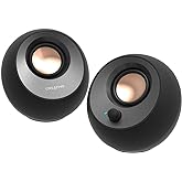 Creative Pebble V3 Minimalistic 2.0 USB-C Desktop Speakers with USB Audio, Clear Dialog Enhancement, Bluetooth 5.0, 8W RMS wi