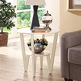 HAIZHEN 丸い木製の茶テーブルネスティングテーブルオフィス、キッチン、リビングルームのための多機能モダンなリビングルームサイドエンドテーブルテーブル60 * 60 * 58CM ( 色 : Mi