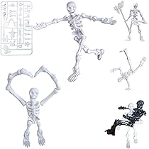 Amazon | TattiOut プラモデル 骸骨 2セット 13cm 関節可動 組み立て式