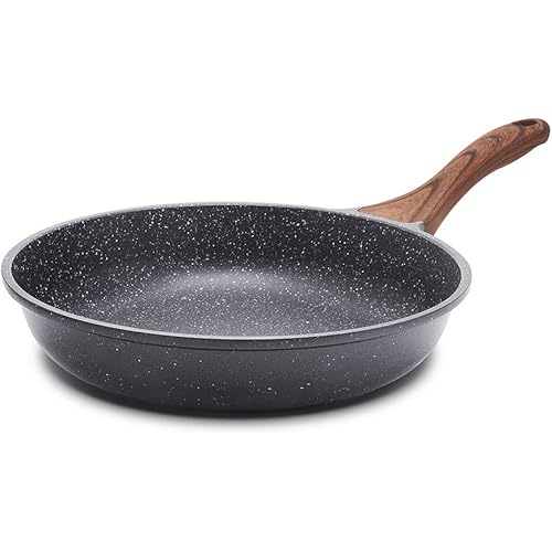 SENSARTE 28cm Nonstick Frying Pan Skillet, Swiss Granite Coating Omelette Pan, Healthy Stone Cookware Chef's Pan, PFOA Free