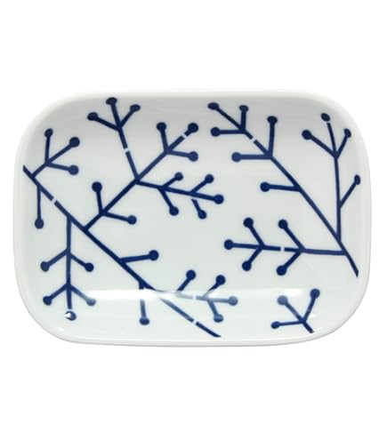 Amazon | 角田淳 すみ切り長方皿 小 2点 角皿 | ノーブランド品 | 小皿