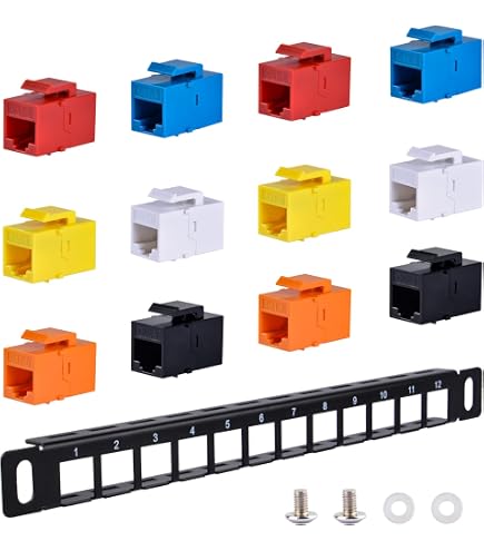 Amazon.co.jp: 日本製線 キット パッチパネル 1U24ポート/Cat.6/黒