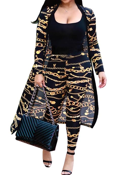 Women's 2 Piece Pants Set - Sexy Long 