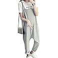 (マーシェル) Marshel マタニティ サロペット オーバーオール ゆったり 楽ちん テーパード 産前 産後 長く使える おしゃれ 妊婦服 グレー XL