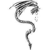 Alchemy Pewter Earrings Crystal Dragon Ear Wrap Silver