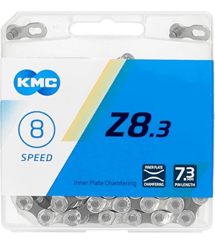 Amazon.co.jp: KMC Z8.3 EPT 8スピードチェーン ダークシルバー 114