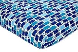 Happy Chic Baby Jonathan Adler Party Whale Crib Sheet, Blue/White by Happy Chic Baby Jonathan Adler 