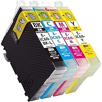 Amazon.co.jp: エプソン用 IC4CL69 (BK-L/C/M/Y) 【全色顔料/増量