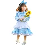 Amazon 半袖にも出来る Monoii アリス コスプレ 子供 コスチューム 長袖 プリンセス 衣装 キッズ エプロンドレス 水色 子ども お姫様 コス 仮装 ハロウィン D218 キッズコスチューム おもちゃ
