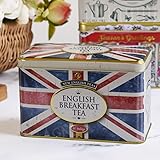 NEW ENGLISH TEAS (ニューイングリッシュティー) 紅茶 缶 ティーバッグ 40P イギリス 輸入 かわいい おしゃれ (レトロユニオンジャック)