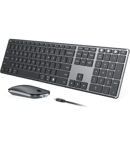 ProtoArc KM100-A Clavier Souris pour Mac sans Fil Retro Eclairé, AZERTY Bluetooth Ensembles Clavier et Souris, Keyboard Plat Multi-Appareils pour MacBook Pro, MacBook Air, iPhone, iPad, Noir