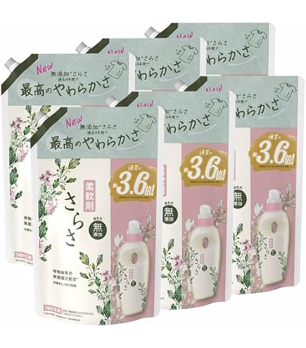 【⠀未開封 】無添加さらさ 洗濯用洗剤2.5倍 詰め替え用 6個セット さらさ 洗濯洗剤 洗剤 詰め替え 1260ml 衣類用洗剤 さらさ洗剤ジェル