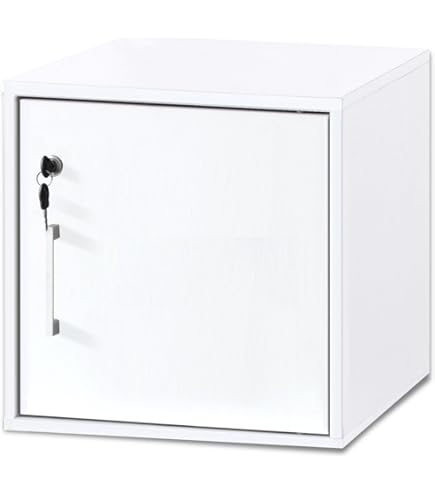 Amazon｜seathetars 鍵付き ボックス 2段 収納 おしゃれ キャビネット