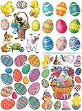 Easter Spring Window Clings, Pack of 4 Large Sheets [並行輸入品]