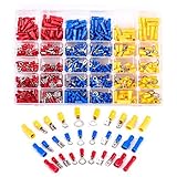 SZ 480pcs Insulated Electrical Terminal Blocks Crimp Wire ConnectorsMixed Assorted Lug Kit Insulated