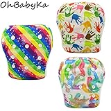 OHBABYKAベビー 水着 女の子 男の子 男児 女児 水着 再利用可能 防水 スイム布 水遊び スイムパンツ おむつ 赤ちゃん ベビー服 赤ちゃん 服 3枚セット (YK374547)