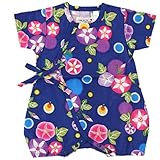 えくぼちゃん(ekubochan) 甚平ミニオール《あさがお柄》 (ネイビー)