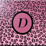 Rikki Knightレター" D" Purple Leopard Printモノグラムデザインアートセラミックタイル 6 inch ceramic ホワイト 6inctile2494