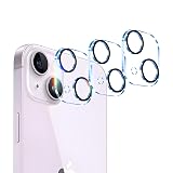 3枚 対応 iPhone 14 / iPhone14 Plus 用 カメラフィルム カメラレンズ 保護 カバー 強化ガラス 全面保護 黒縁取り 露出オーバー防止 アイフォン14 / 14プラス 対応 【3枚セット】アルコールパッド付き SXWJT143
