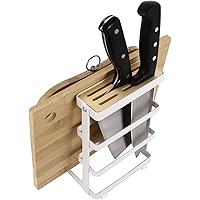 EMEBAY -（北欧キッチン）包丁立て まな板スタンド 北欧風 木製 包丁スタンド 包丁 まな板 鍋ふた 水切り 収納 おしゃれ 北欧 デザイン