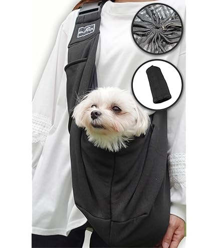 Amazon | ブラック スタンダード 犬用 猫用 ファンドルペットスリング