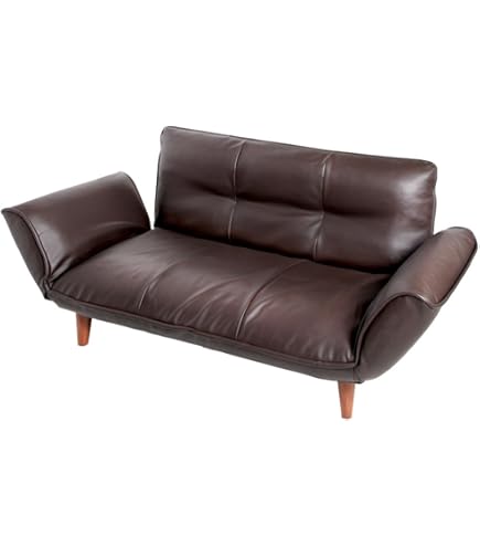 OSJ ブラックPVC 2人掛けソファ Amazon｜OSJ ソファ 2人掛け ブラック レトロモダン 127×61×76｜ソファ