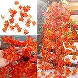 230 万人工アイビー赤いカエデのプラスチック製の偽葉ガーランド Home 庭の装飾